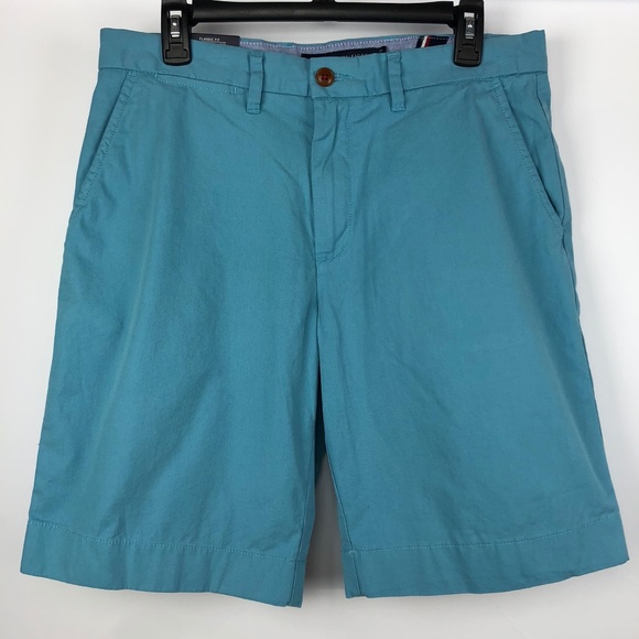 Tommy Hilfiger Blue Shorts Flat Front Chino 32W - Picture 2 of 8